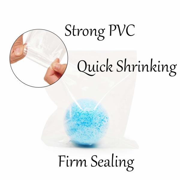 Shrink Wrap Bags, 4 x 4 inch, PVC Heat Shrink Wrap for Handmade Soaps Bath Bombs, Art Crafts and DIY Crafts
