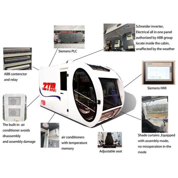 5.Luxury integrated cab ZTT226 Flattop Tower Crane 10t Capacity 70m Jib Length 2t Tip Load With Inclined Ladder