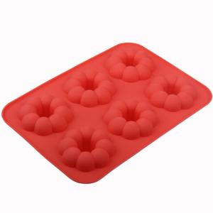 Best Round flower silicone mold chocolate donut mold 6 with mold bakeware cake mold SB-087 wholesale