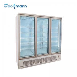 Best Double Glazed Glass Door Fridge Freezer , LED 1260L Drink Display Fridge wholesale