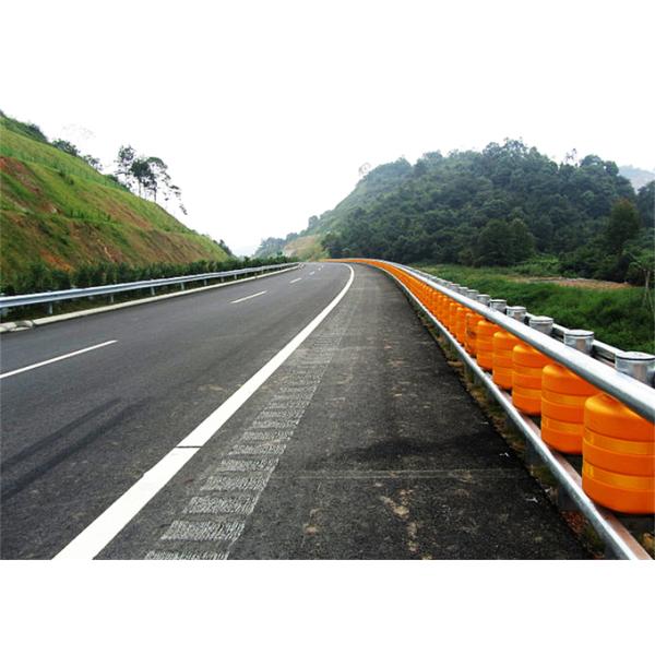 Yellow Red EVA Filled Safety Roller Barrier High Energy Absorption Low Reaction