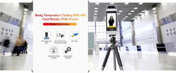 Cheap Security Control POE Power Screening Body Temperature Check 8 inch Android OS Control Panel PC for sale
