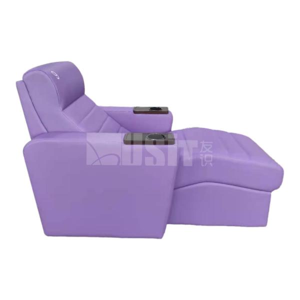 Purple Home Theater Seating PU Leather Living Room Couch Sofa