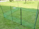 24 M Chicken Net Fence Kit With Gate Double Pointed Posts in Green with