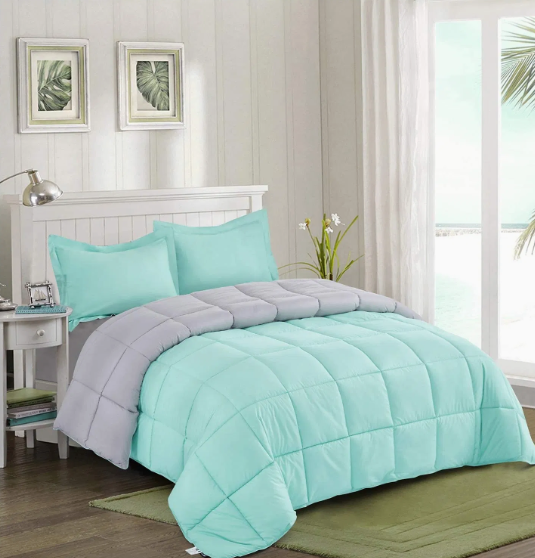 Super Soft Down Alternative Comforter - Customized Design Reversible with 2 Colors Duvet Insert Comforter Set