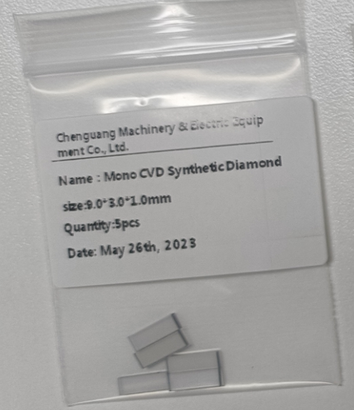 Single Crystal CVD Lab Grown Diamonds 9x3x1.5mm Mono CVD Synthetic Diamonds