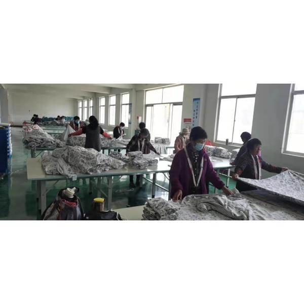 100% Polyester Printed Microfiber Fabric Bedding Set of 6 for Home Hotel Hospital School