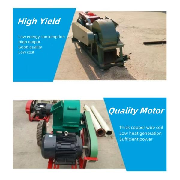 1-3T 37KW Waste Wood Crusher Wood Chips Biomass Particle Bark Sawdust Crusher