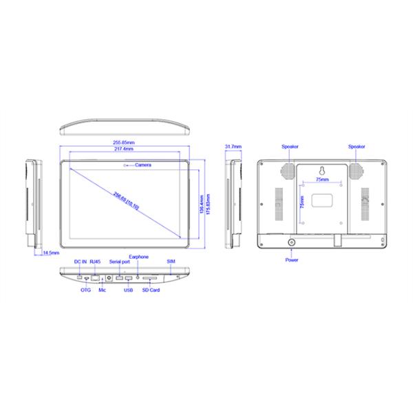 Android 8.1 OS Touch Screen Digital Signage PoE NFC RFID Optional RK3288 Chipset