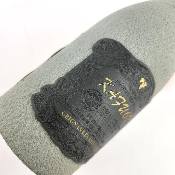Embossed Custom PU Leather Labels Gold Foil OEM Handmade Tags Leather For Wine Bottles