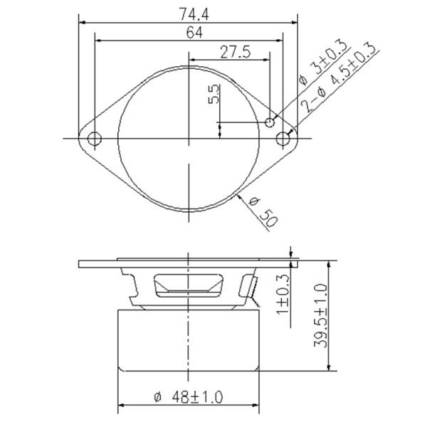 50mm 5 Watt Raw Speakers Metal Frame Flange Mounted Rawaudio Bluetooth Speaker