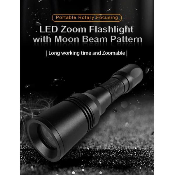 IP67 Waterproof 1000 Lumen LED Flashlight Torch With 18650 Li Ion Battery