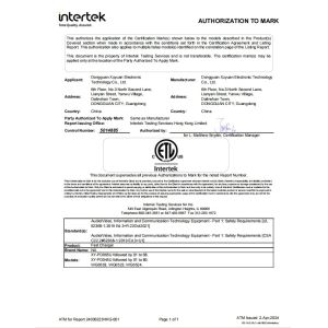 Dongguan Xin Xuyuan Electronic Technology Co., LTD Certifications