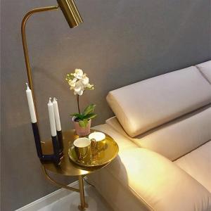 Best H163cm Iron Marble Metal Living Room Standing Led Floor Lamp Lights For Home wholesale
