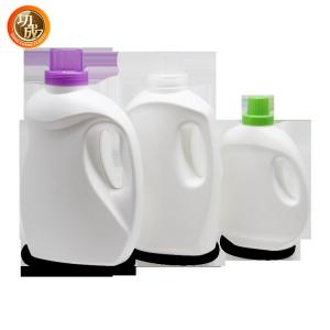 China Custom 2l Liquid Laundry Detergent Bottle Empty PE Plastic Detergent Container on sale