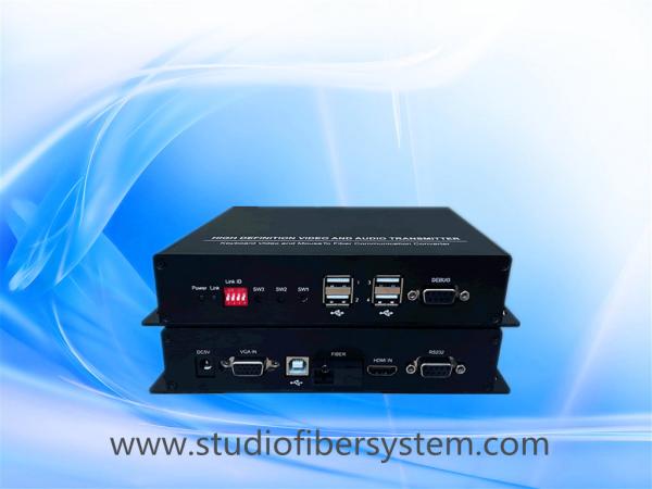 Cheap New KVM Fiber Optic Extender with USB2.0 and 2K/4K HDMI supporting touch screen u disk moveable disk usb camera for sale