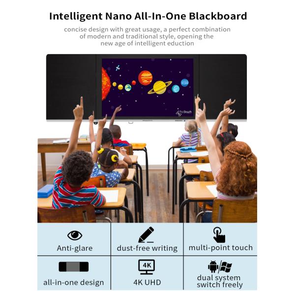 75 Inch Smart Intelligent Blackboard Pcap Touch Nano Whiteboard