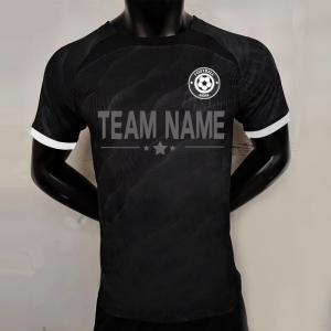 China Twill/Plain Pattern Retro Soccer Jersey Black Thailand Quality Football Shirts on sale