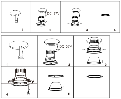 Adjustable Factory Professional 30W Dimmable COB LED Downlight For Hotel Lobby LED Hotel Fixture R3B0373