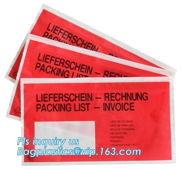 Cheap Waterproof packing list envelopes with self adhesive A3 A4 B4 B5 A7 C5 C7size, packing list enclosed envelope a5, bageas for sale