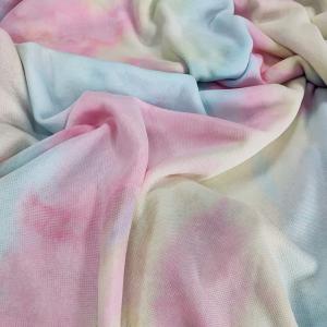 Best Tie Dye Sherpa Fleece Fabric 280 Gsm 100% Polyester Colorful For Hoodie wholesale