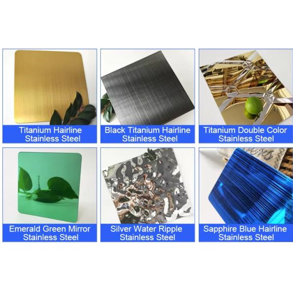 Width 244cm 4x8 Color Stainless Steel Sheet PVD Coating Anti Corrosion