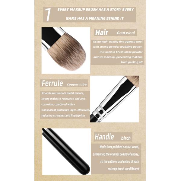 A34 Dual Use Single Make Up Brush With Goat Hair Eye Shadow Concealer And Foundation Makeup