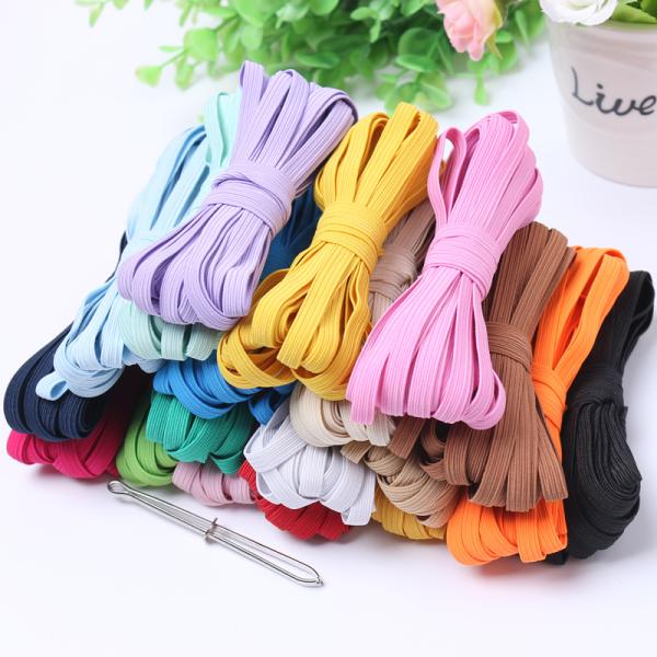 Wholesale flat elastic cord for note book bundle packing colorful elastic band tape