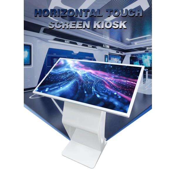 43" White Color Android 11.0 12.0 PC All In One Touch Screen Kiosk Podium for Exhibition