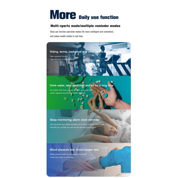 7A20C Sensor Intelligent Heart Rate Bracelet 16 Languages Calorie Sleep Monitoring