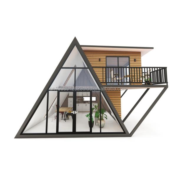 20ft or 40ft Hotel Detachable and Expandable Triangle Shape Structure Small Cabin A-Frame House for Bedroom or Villa