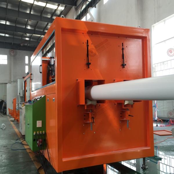 50mm~250mm Highly Productive PVC Pipe Production Machine Line With Conical Double Screw Extruder