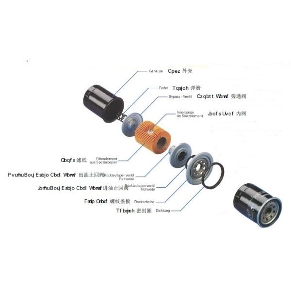 2.5mm Cover Auto Car Engine System Oil Filter For Magotan Octavia 1.8t