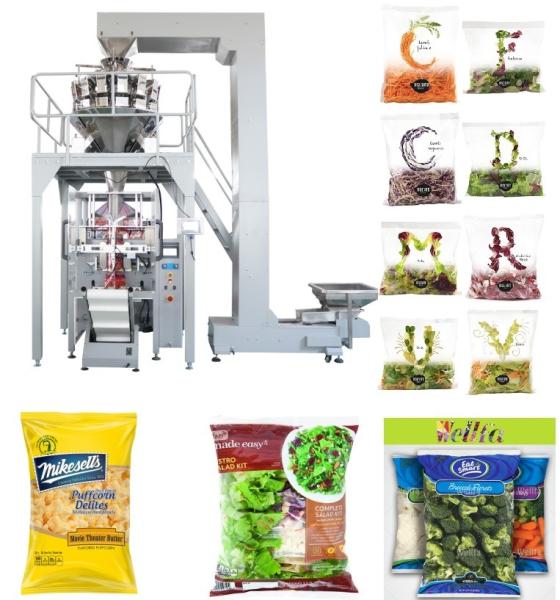 PLC Control Automated Packing Machine / Vertical Form Fill Seal Packaging