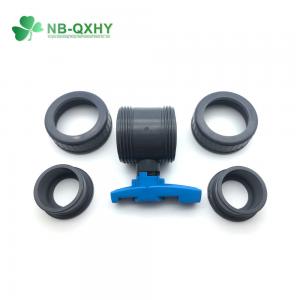 China Deep Gray PVC Single Union Ball Valves for Piping System and Efficiency DIN Standards on sale