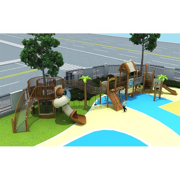 YST-222087 Kids Playground Slides Forest Theme Amusement Roto Moulded