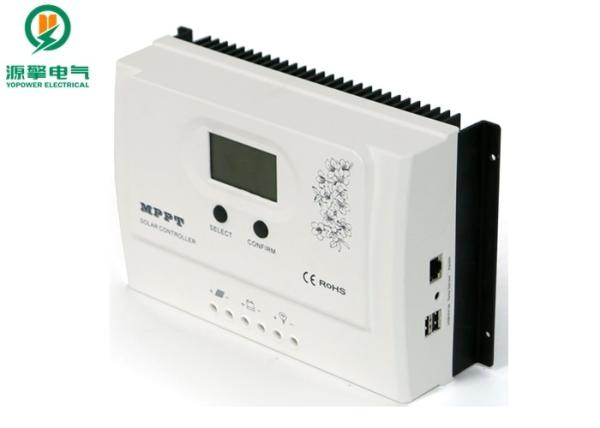 Cheap White MPPT Solar Charge Controller , RV Solar Charge Controller APP + Wifi Monitoring for sale