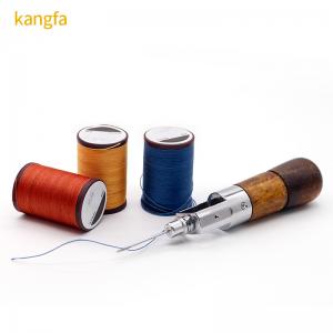 China 36g 0.55mm High Strength Cored Sewing Thread for Leather Sewing 80m Polyester Round Waxed Thread on sale