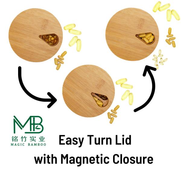 Bamboo portable medication storage for Travel