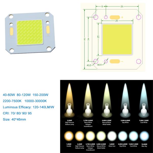 4046 SERIES 40W 2700-6500K HIGH POWER LED LIGHT COB FLIP CHIP FOR LED DOWNLIGHT LED TRACKING LIGHT