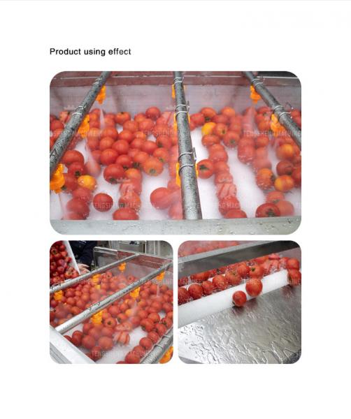 2.5KW Vegetable Parallel Roller Cleaning Machine High Pressure Spray Fruit Washing Machine