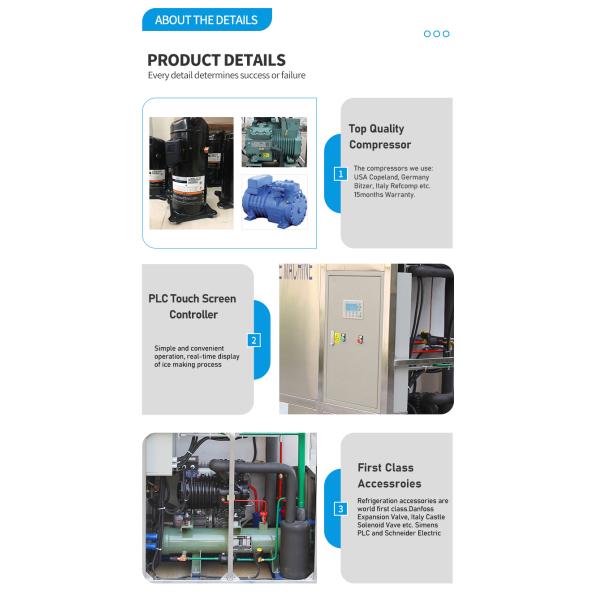 Stainless Steel Large Cube Ice Machine Industrial 8 Ton Giant Ice Cube Maker