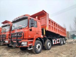 Best SHACMAN F3000 Dump Truck 8x4 375Hp EuroV Red WEICHAI Diesel Engine Tipper wholesale