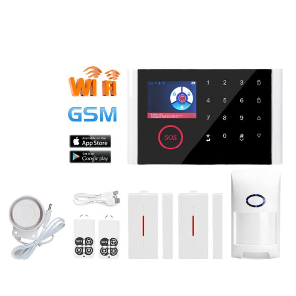 White 200dB Speaker GSM Security System Wired Alarm Siren