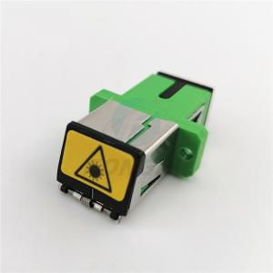 China Hot sales Plastic Metal APC/SC Auto Shutter Adaptor Black Dust Cover SC/APC Fiber Optic Adapters on sale