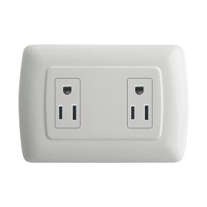 Best Household / Hotel Electrical Power Outlet 2 Gang Socket Durable And Safe wholesale