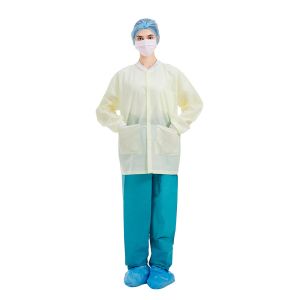 Buy cheap OEM Hospital Scrub Suit , Disposable Dental Lab Jackets Knit Collar from wholesalers