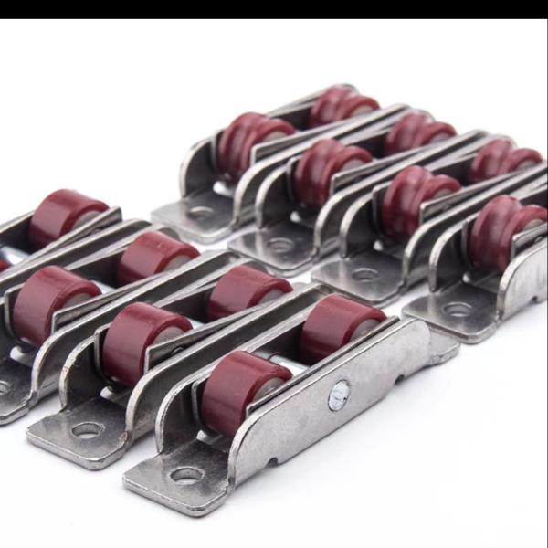 16mm UPVC Sliding Door Window Pulley with POM Wheel and Stainless Iron/Steel Frame