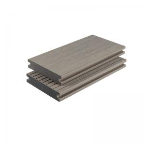 China Gray Solid Wood Plastic Panel Board Anti - Corrosion Moisture - Proof Courtyard Decor 145x30mm on sale