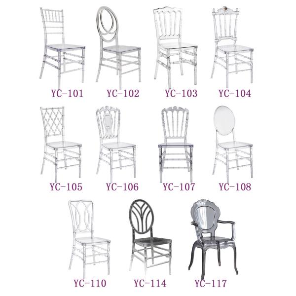 Clear Wedding Chair Factory Wedding Party Crystal Acrylic Chair For Sale From Chinese Factory (YC-103)